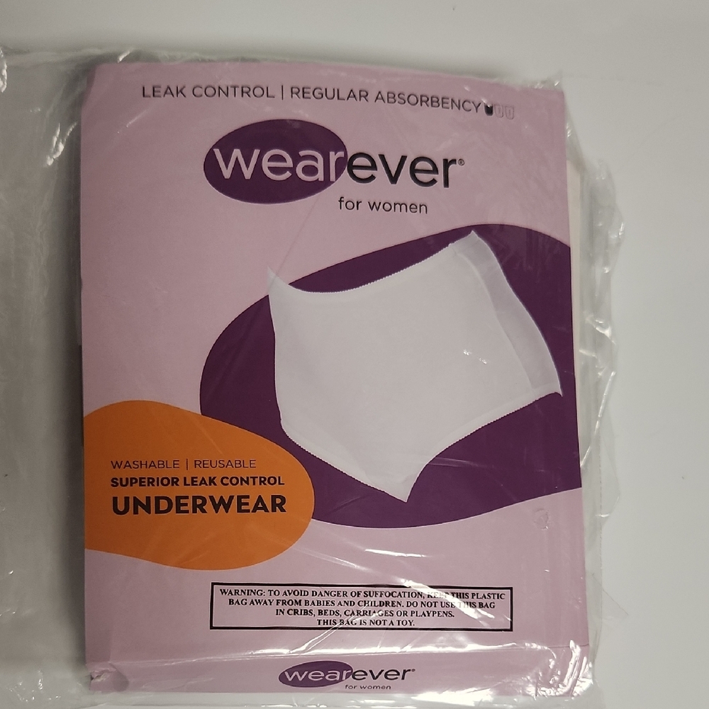Wearever Women's Incontinence Underwear Reusable Bladder Control Panties 2pk